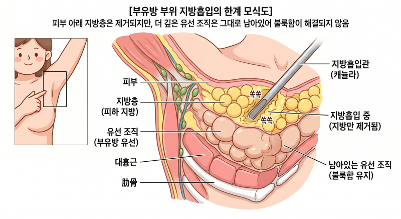 부유방, 여러 번의 지방흡입에도 사라지지 않았던 진짜 이유